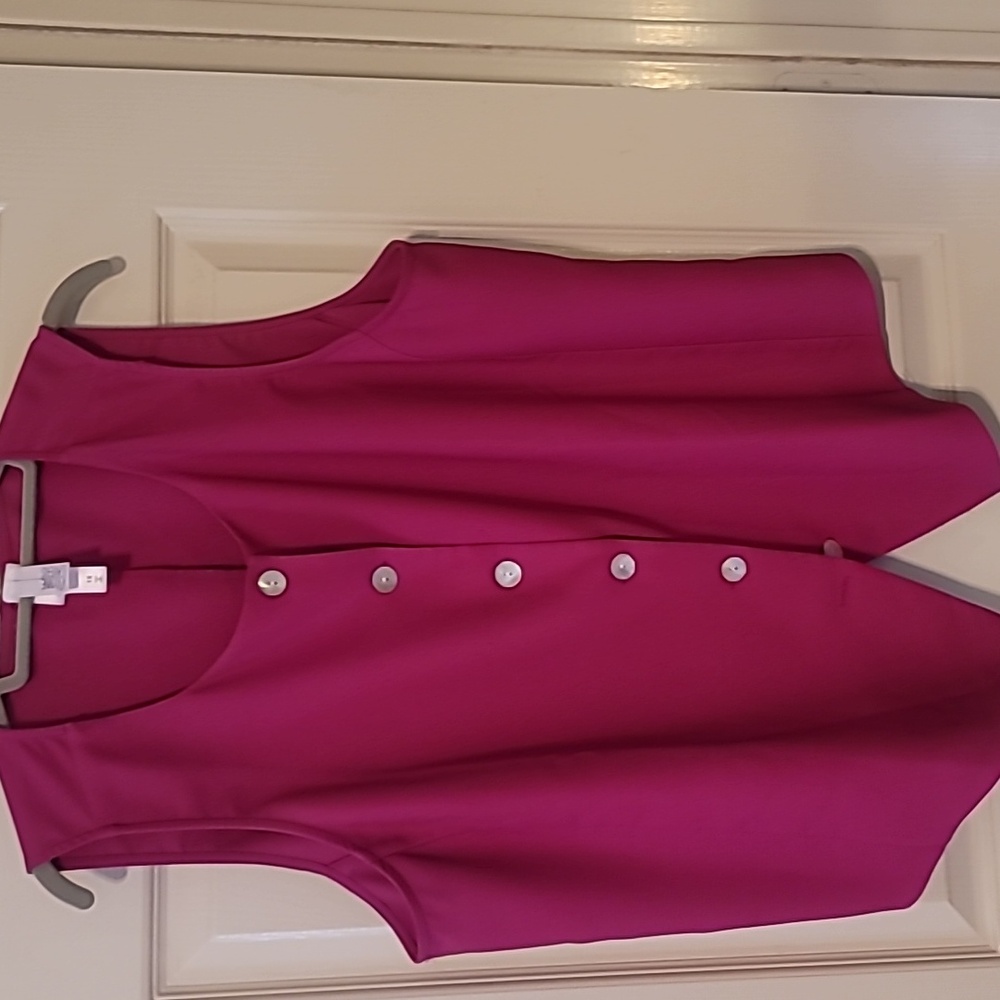 Vest blouse, magenta.